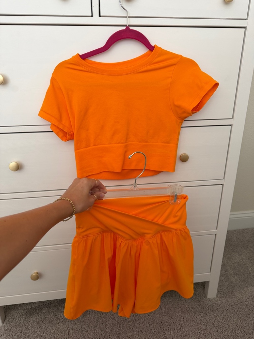 aerie Orange Athletic Shorts Set